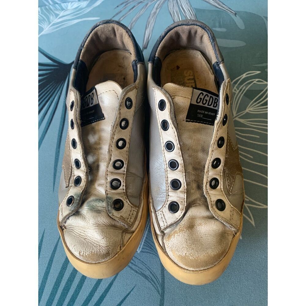 Golden Goose Superstar Silver White SNEAKERS GYM SHOES women’s sz 36 5.5 6 WORN - Picture 2 of 8